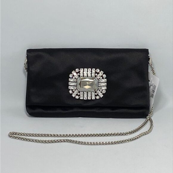 Jimmy Choo Titania Crystal Satin Clutch - Picture 1 of 12